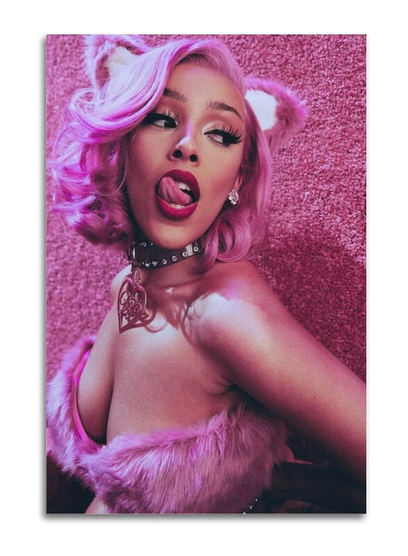 

NJYXART Doja Cat Hip Hop Vintage Music Poster, 12 x 18 inch, Multicolour