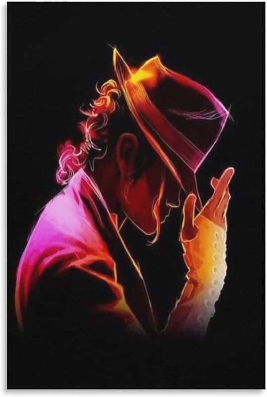 BGN Michael Jackson Purple Loves Decorative Painting Canvas Wall Posters, Multicolour