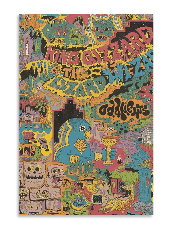 Arvacy King Gizzard The Lizard Wizard 2018 Oddments Canvas Poster, 12 x 18-inch, Multicolour