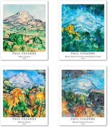 Berkin Arts Wall Art Unframed Prints Giclee Art Paper, 11 x 14 inch, 4 Pieces, Multicolour