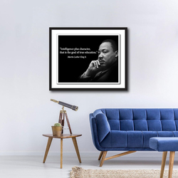 Young N Refined Martin Luther King Jr. Famous Inspirational Quote Laminated Banner, Black