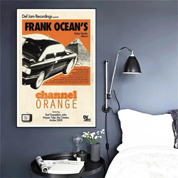 Motlwat 12 x 18-Inch Unframed Canvas Frank Ocean Channel Orange Music Album Poster Wall Art, Multicolour