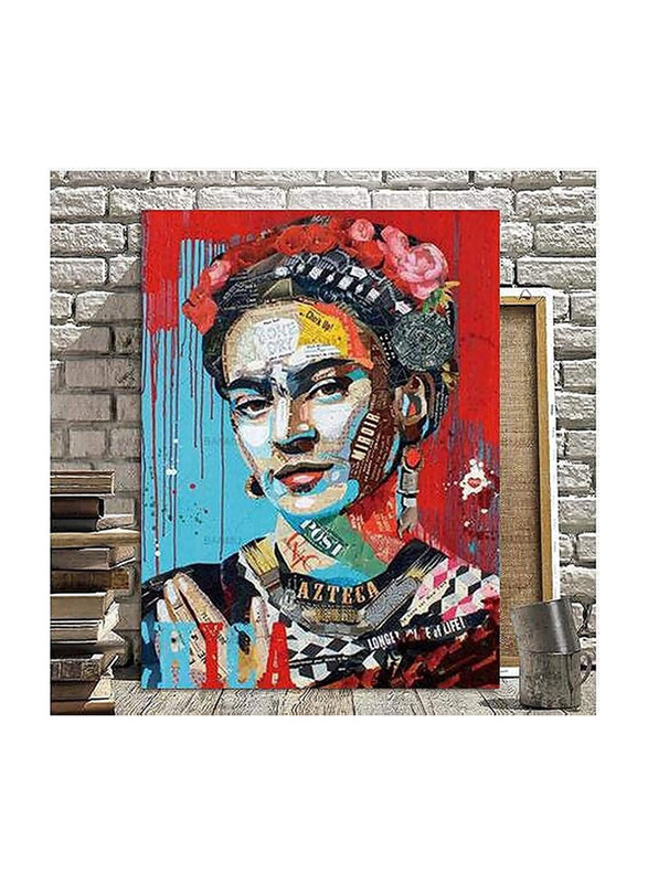 Faicai Art Framed Canvas 24 x 36-Inch Famous People Portrait "Frida" Poster, Multicolour