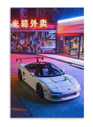 Jdm Car Poster Japanese Night Street Art Hanging Poster, Multicolour