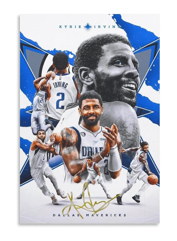 Kyrie Irving Poster Wall Art Canvas Print Poster, 12 x 18-inch, Multicolour