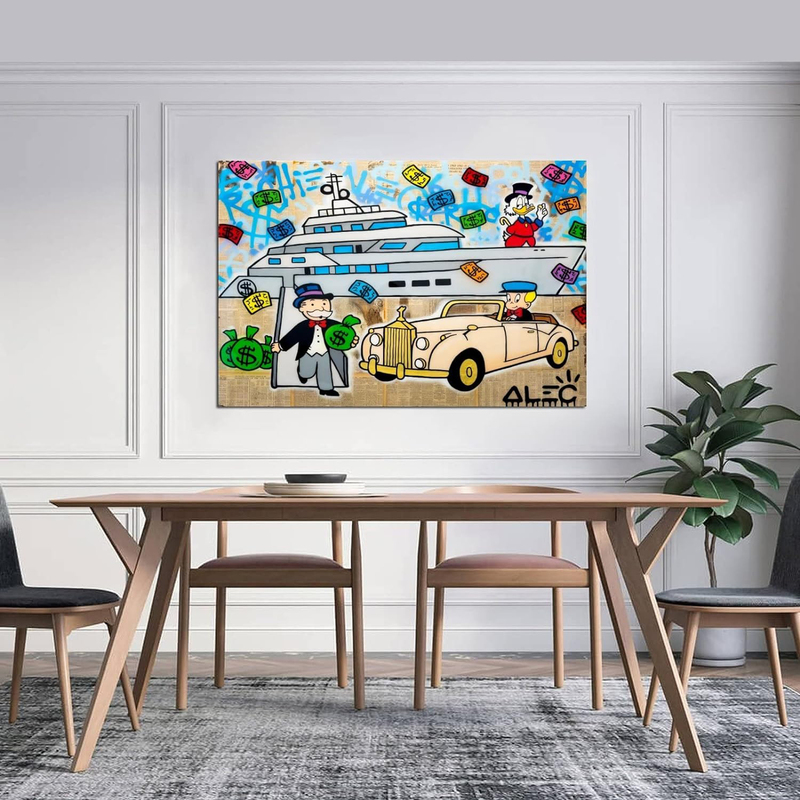 EWM Alec Monopolys Yacht Rolls Canvas Art Poster, 16 x 24 inch, Multicolour