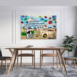 EWM Alec Monopolys Yacht Rolls Canvas Art Poster, 16 x 24 inch, Multicolour