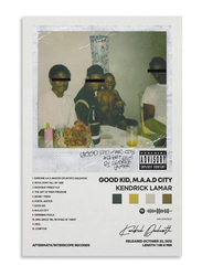 Astrl Kendrick Lamar Good Kid M.A.A.d City Album Cover Canvas Posters, Multicolour