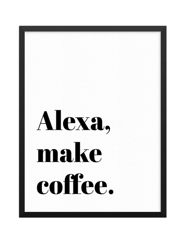 Sincerely, Not Funny Make Coffee Sign Poster Quote Wall Decor, White/Black