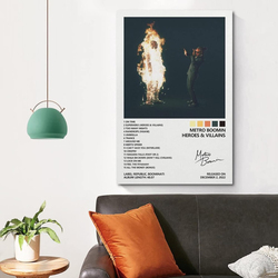 Suanea Metro Boomin Heroes & Villains Album Cover Poster, Multicolour