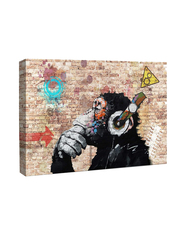 Qingyiwall Art Banksy Colourful Figure Street Graffiti Poster, Multicolour