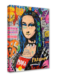 Tucocoo Graffiti Women Canvas Wall Art Abstract Mona Lisa Painting, 16 x 24-inch, Multicolour