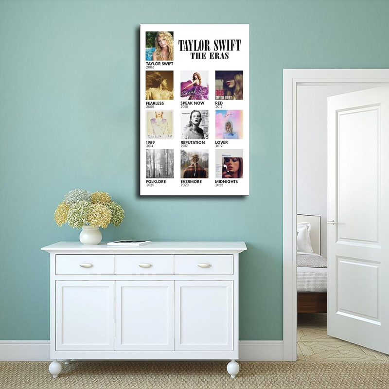 YANSHENG Unframed Canvas 16 x 24-Inch Taylor Swift The Eras Poster, Multicolour