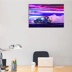 Afle Jdm Sport Car Supra Canvas Wall Poster, 12 x 18inch, Multicolour