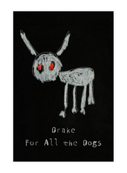Augcol Drake Album Poster for All the Dogs Music Rapper Canvas Poster, Multicolour