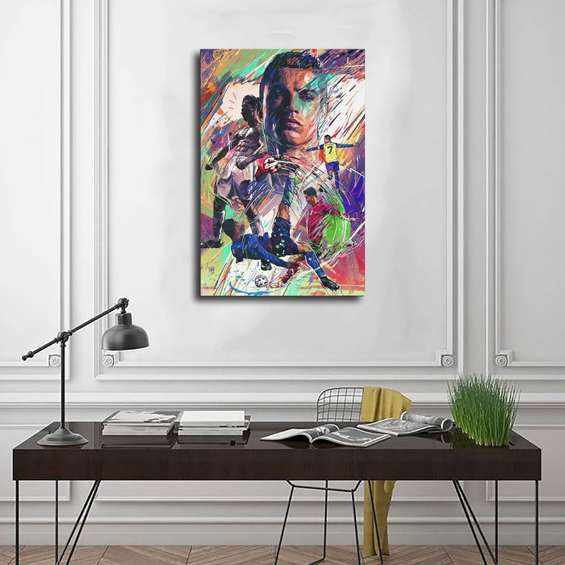 Cristiano Ronaldo Canvas Poster, Multicolour