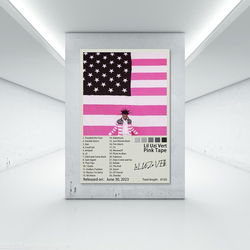 Pink Hip Hop Tape Album Canvas Poster, Multicolour