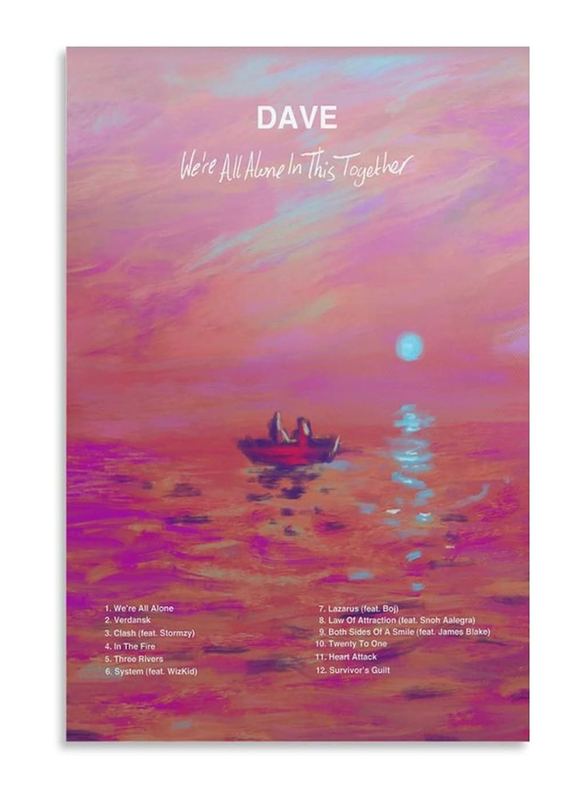 Pluvo Dave Were All Alone In This Together Canvas Poster, Pink