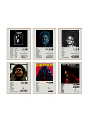Henct The Weeknd Music Album Cover Posters Print, 6 Piece, Multicolour