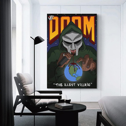 HEMjnJLhk Rapper MF Doom Canvas Painting Fashion Wall Art Poster, 30 x 45cm, Multicolour