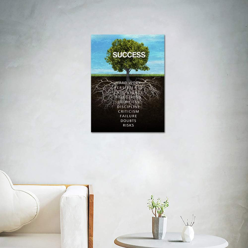 Yatsen Bridge Motivational Painting on Canvas Inspiration Entrepreneur Quotes Pictures and Prints Artwork Modern Inspirng Success Tree Wall Art, Multicolour