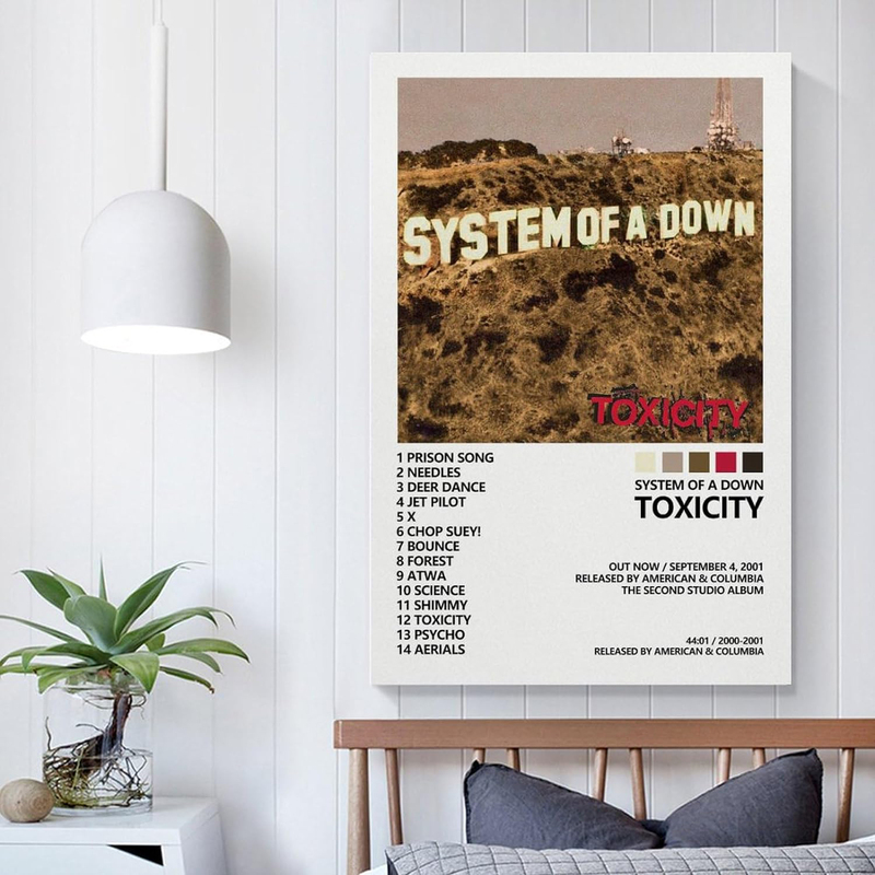 Chaue System of a Down Toxicity Album Cover Poster, 16 x 24-inch, Multicolour