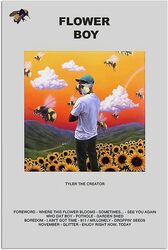 Weruto Tyler The Creator Flower Boy Canvas Wall Art Poster, 12 x 18 inch, Multicolour