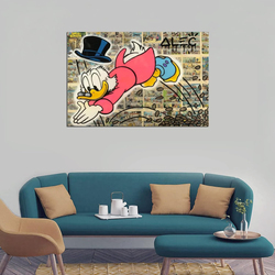 IWL Unframed Canvas 12 x 18-Inch ALEC Monopolys Money Scrooge Poster, Multicolour