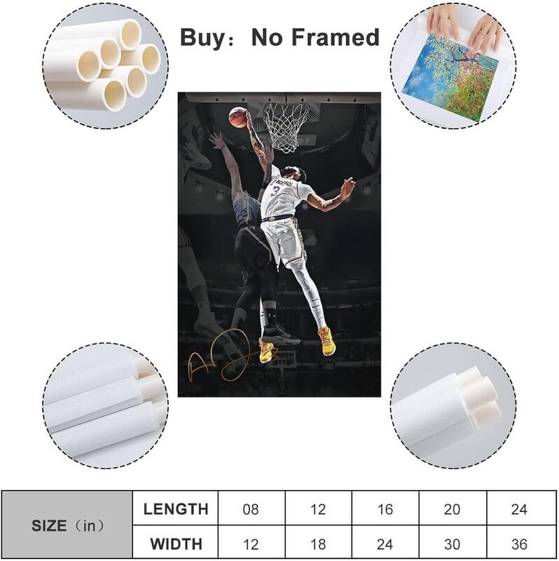 Anthony Davis Poster Wall Art Canvas Print Poster, Multicolour