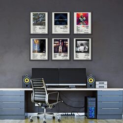 Withnotag J Cole Album Cover Music Posters HD Print Set, 8 x 10 inch, 6 Pieces, Multicolour