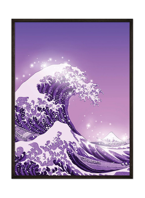 

Artivo Aesthetic Great Wave Print Poster, 12 x 16-inch, Purple