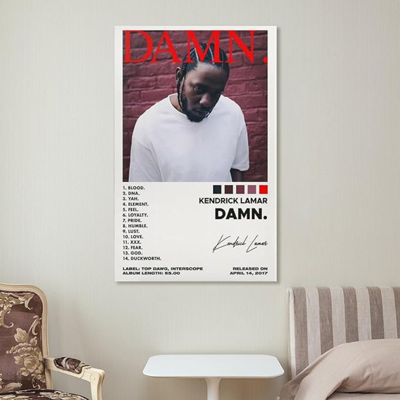 Ltsrll Kendrick Lamar Music Poster Album Poster, Multicolour