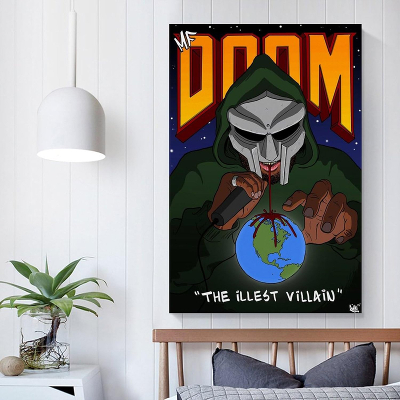 Mf Doom the Idlest Villains Music Album Cover Poster, Multicolour