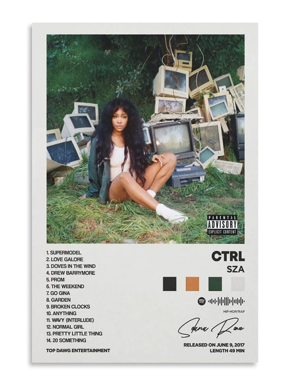 Astrl SZA -Ctrl Album Cover Canvas Posters for Room Aesthetic Gift, Multicolour