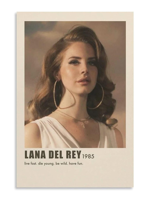 Yhna Singer Lana Del Rey Minimalist Poster, Multicolour
