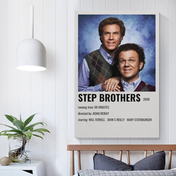 Veab Movie Posters For Room Aesthetic 90s Step Brothers Canvas Art, Multicolour