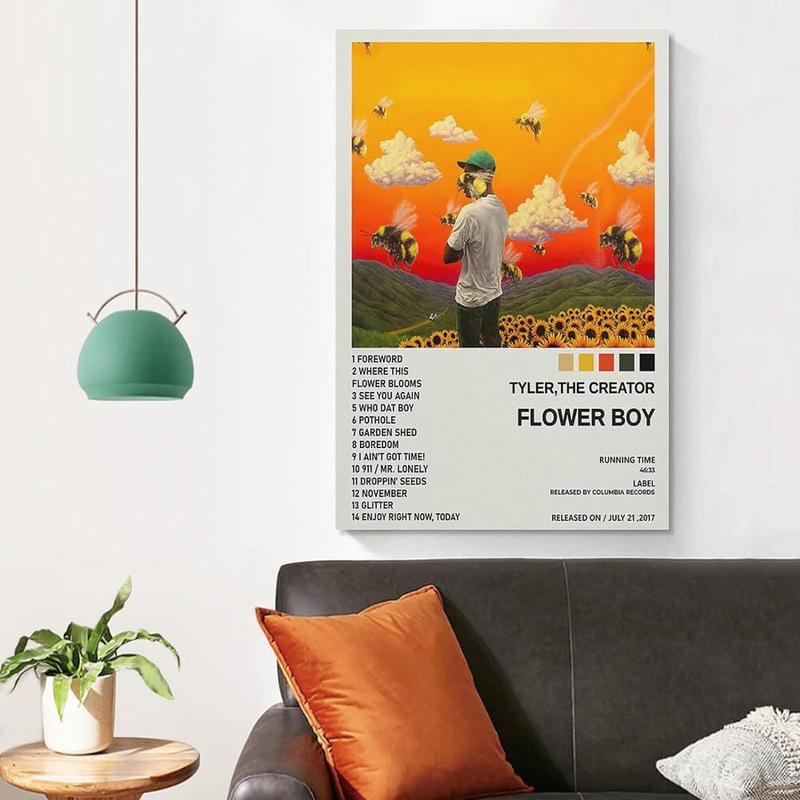 Tyler The Creator Canvas Wall Art Poster, Multicolour