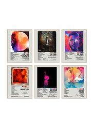 Glrssn Signed Limited Print Rapper Music Album Cover Canvas Posters Set, 6 Pieces, 8 x 10-inch, Multicolour