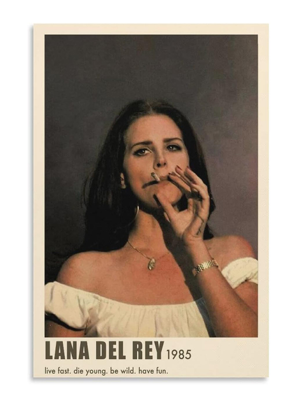 ZOIS Lana Del Rey Poster Vintage Art Cover Decorative Painting Canvas Wall Art, Multicolour