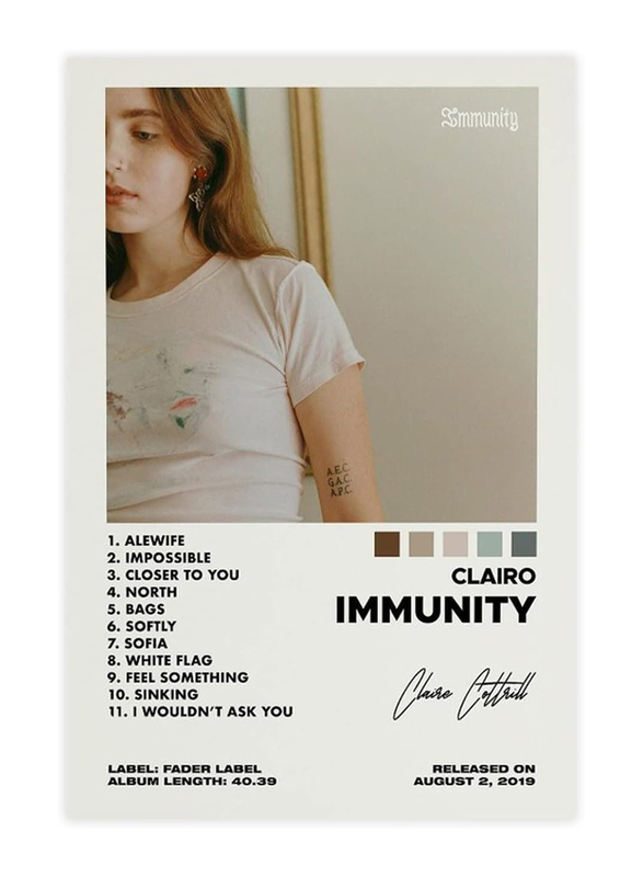 Clairo Poster Immunity Poster Album Canvas Poster, Multicolour