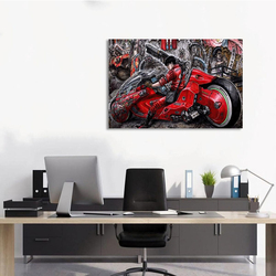 Afle Poster Afle Red Fighting Anime Wall Decoration Canvas Wall Art, Multicolour