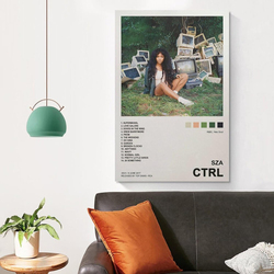 Zxety Sza Ctrl Canvas Printed Poster, 12 x 18-inch, Multicolour