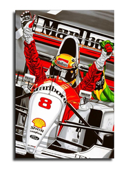 Maisuimaoyi Ayrton Senna F1 Formula Nordic Canvas Art Poster, Multicolour