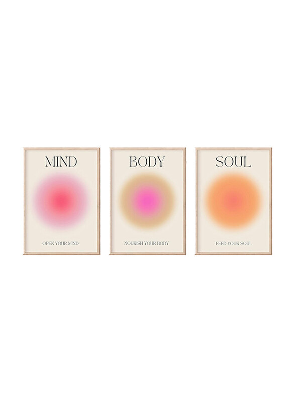 

ZIYUAN Room Aesthetic Positive Aura Grainy Gradient Canvas Poster, 3 Pieces, Multicolour