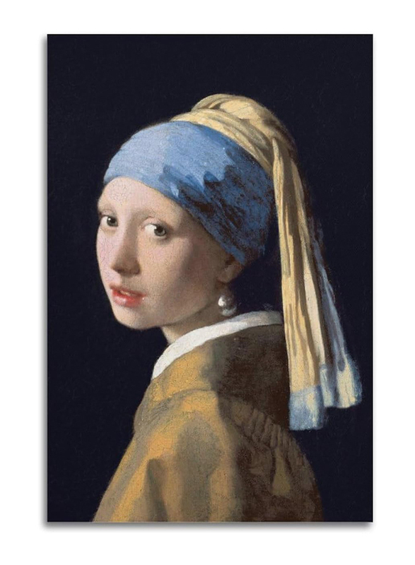 Njyxart The Girl With A Pearl Earring Poster, Multicolour