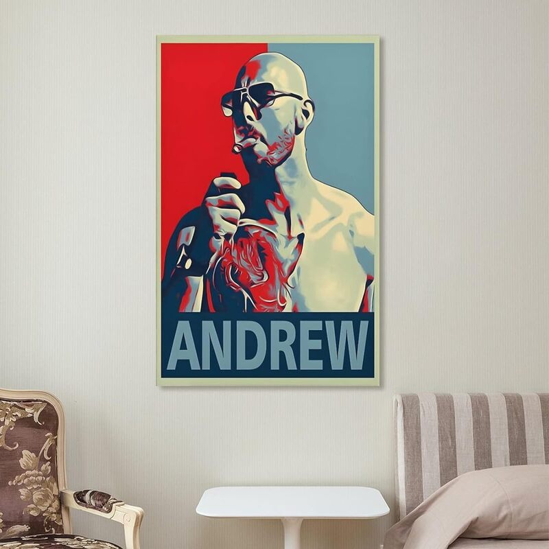 Andrew Tate Poster Room Aesthetic Art Poster Painting On Canvas Wall Art Poster, 12 x 18 inch, Multicolour