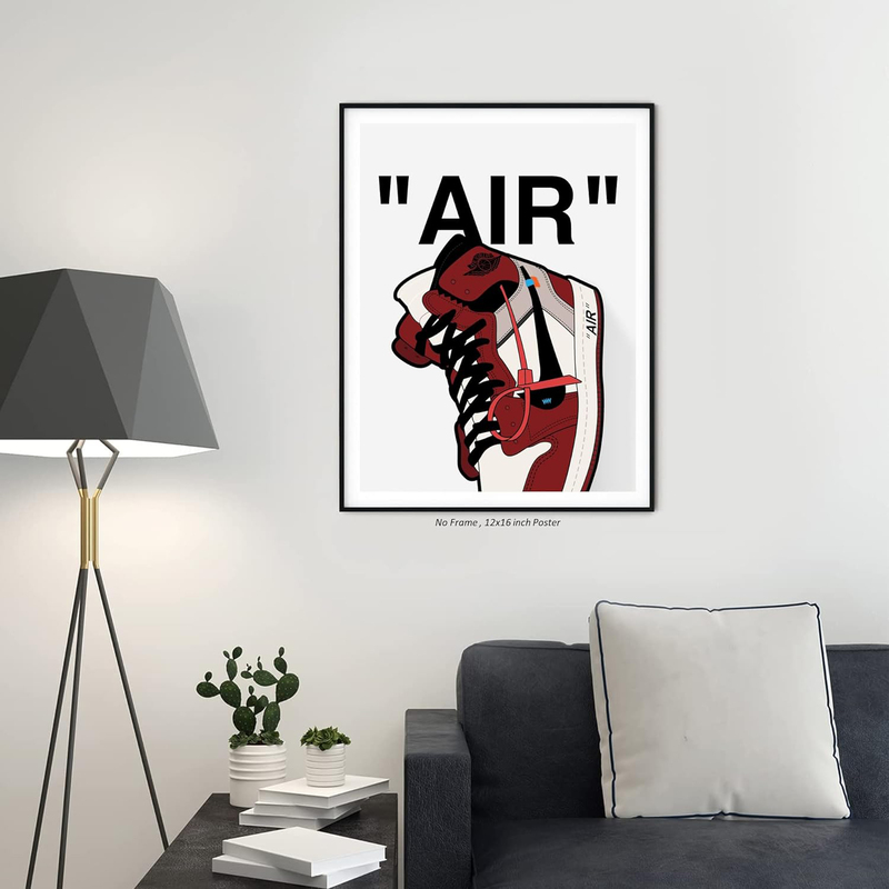 Liya Design Prints Hypebeast Michael Jordan Chicago Sneaker AJ Wall Art Poster, 12 x 16 inch, Multicolour