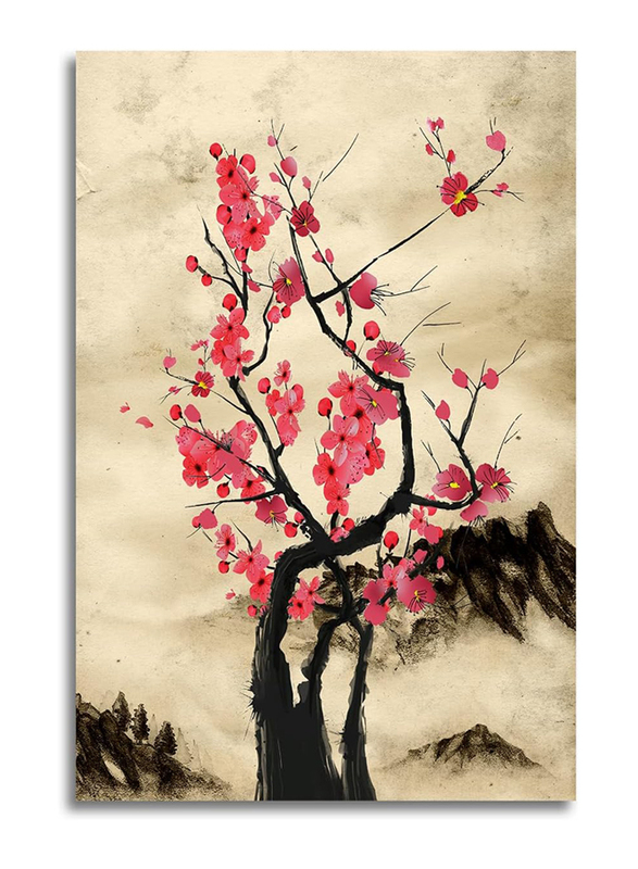 

Gengsheng Japanese Ink Poster Wall Art Poster Cherry Poster, Multicolour