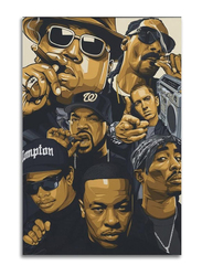 Ljldshangb Old School Rapper Hip Hop Legends Canvas Wall Art Poster, 12x18 inch, Multicolour