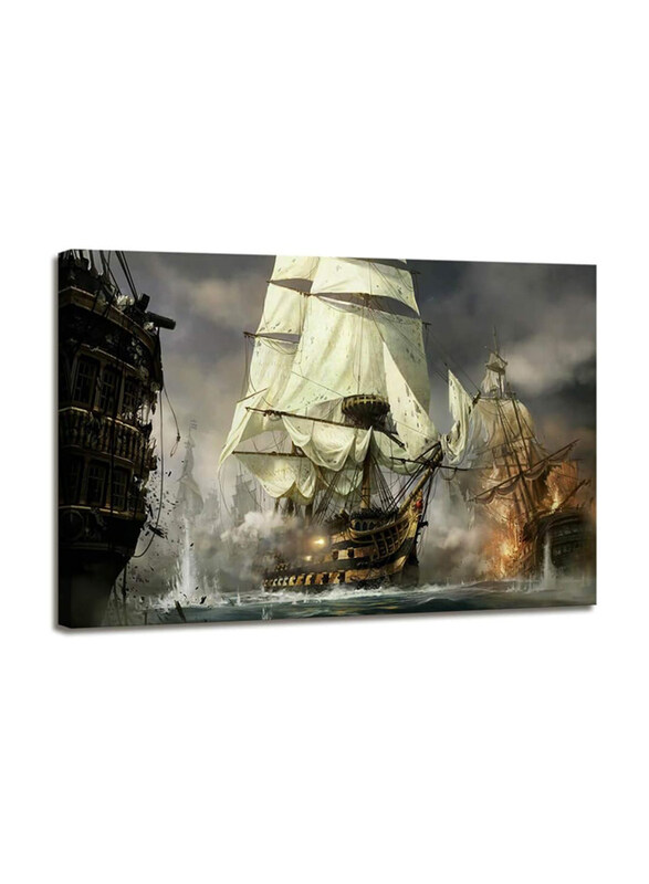 

Moyedecor Art Canvas Wall Art Nautical Decor Poster, 24 x 36 inch, Multicolour